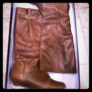 Steve Madden intyce cognac wedge boot 8